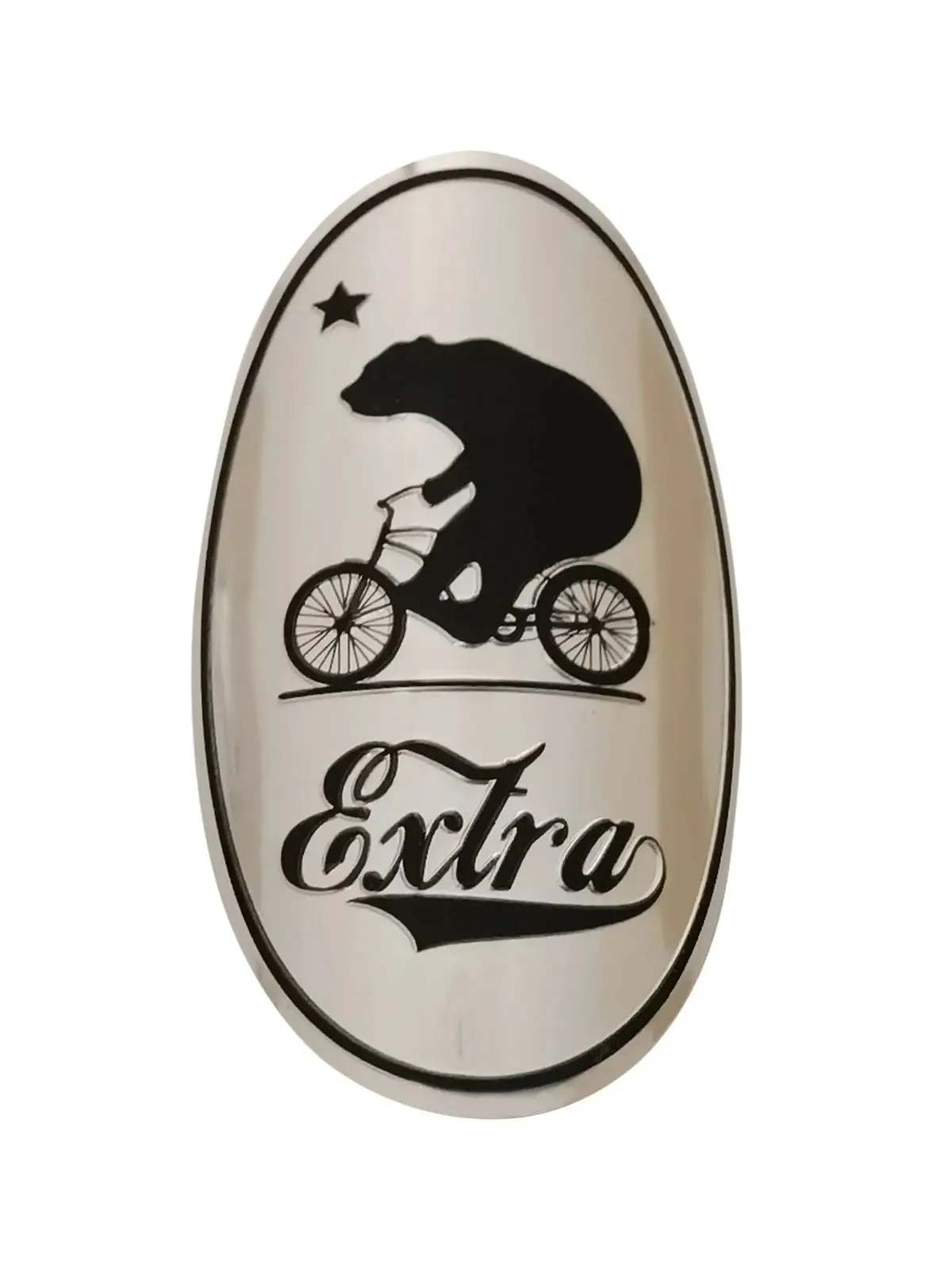 For GT Bicycle head badge Made Of Thin Aluminum Alloy BMX Folding Bike Front Frame Bicycle Accessories DIY Decorative Stickers