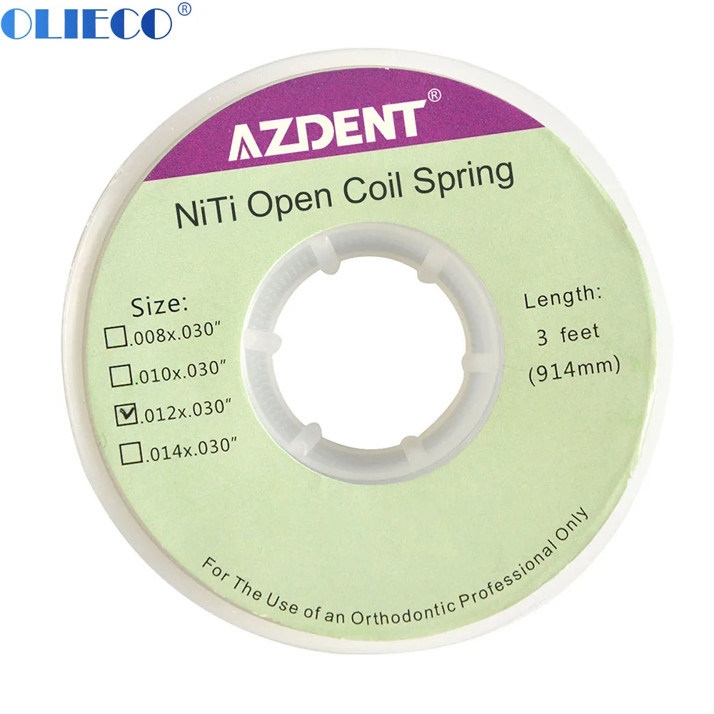 Dental Orthodontic Niti Open Coil Springs Dia 012 010 Inch 914mm 1 Piece/Roll 3 Feet Orthodox Materials Dentistry Tools