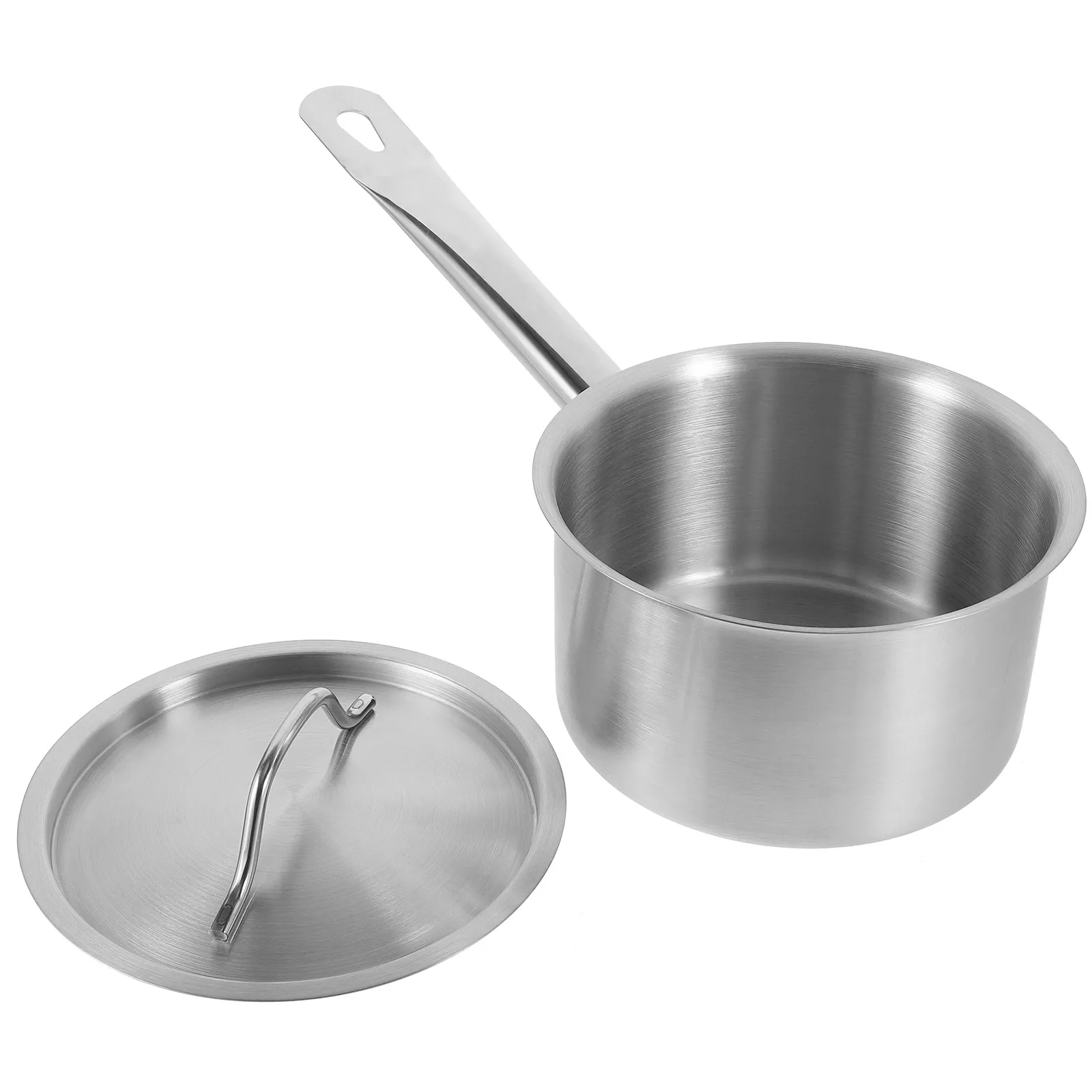 

Stainless Steel Soup Pot 16Cm For Gas Induction Cooker Nonstick Milk Sauce Cooking Pan Kitchen Tool Rustproof Design