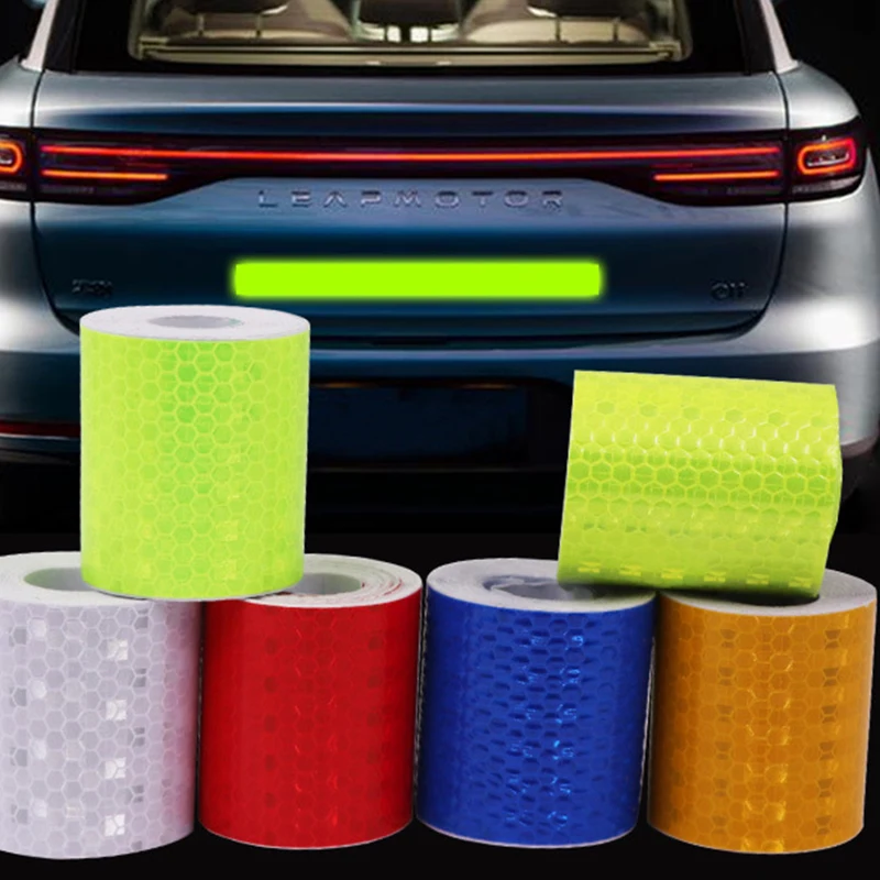 Reflective Tape Safety Warning Car Decoration Decal Warning Conspicuity Roll Tape Film Auto Motorcycle Sticker