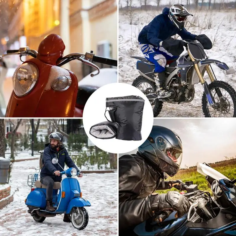 Guantes de agarre con mango Universal, guantes de ciclista, guantes de manillar para moto de nieve, protector contra el viento, calentador de manos, accesorios ATV