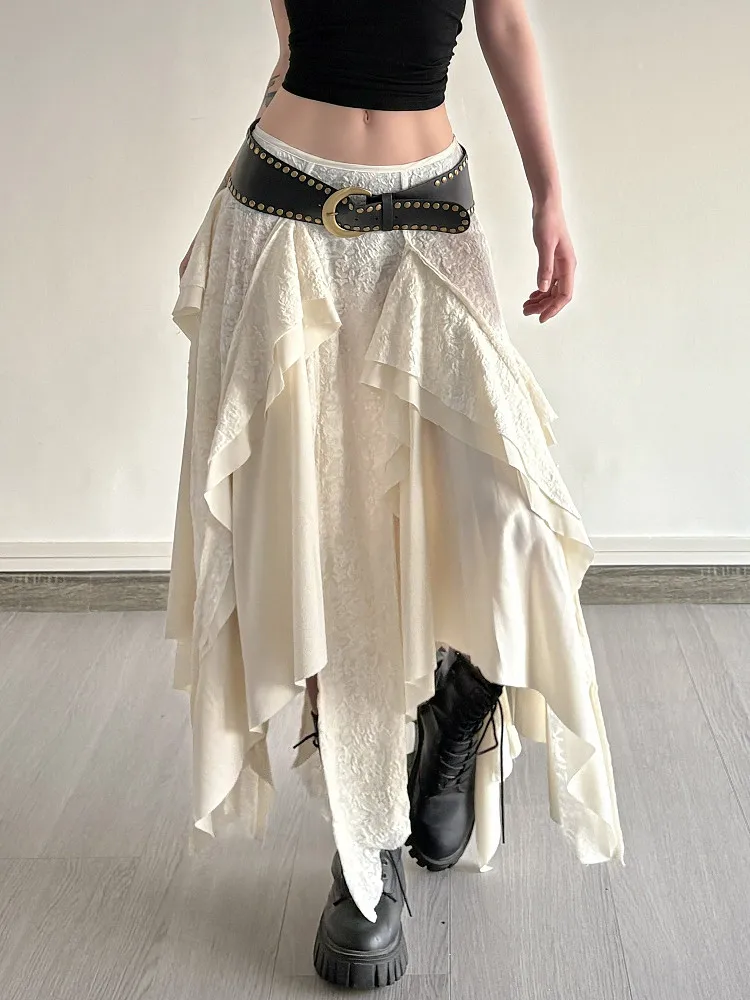

Skirts Aesthetic Women Jacquard Flared Wedding Traditional Asian Textured Embroidered Embellished Complex Oriental Decorative Ol