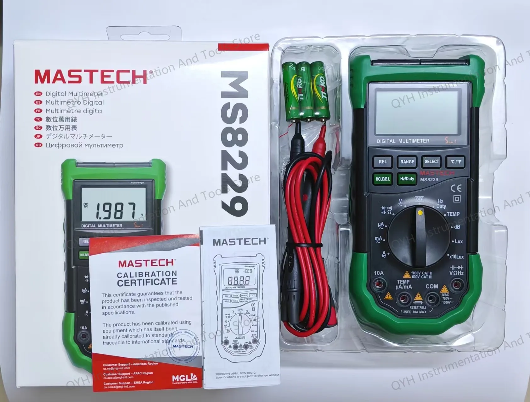 Mastech MS8229 Digital Multimeter Auto & Manual Ranging 5-In-1 Environmental & …