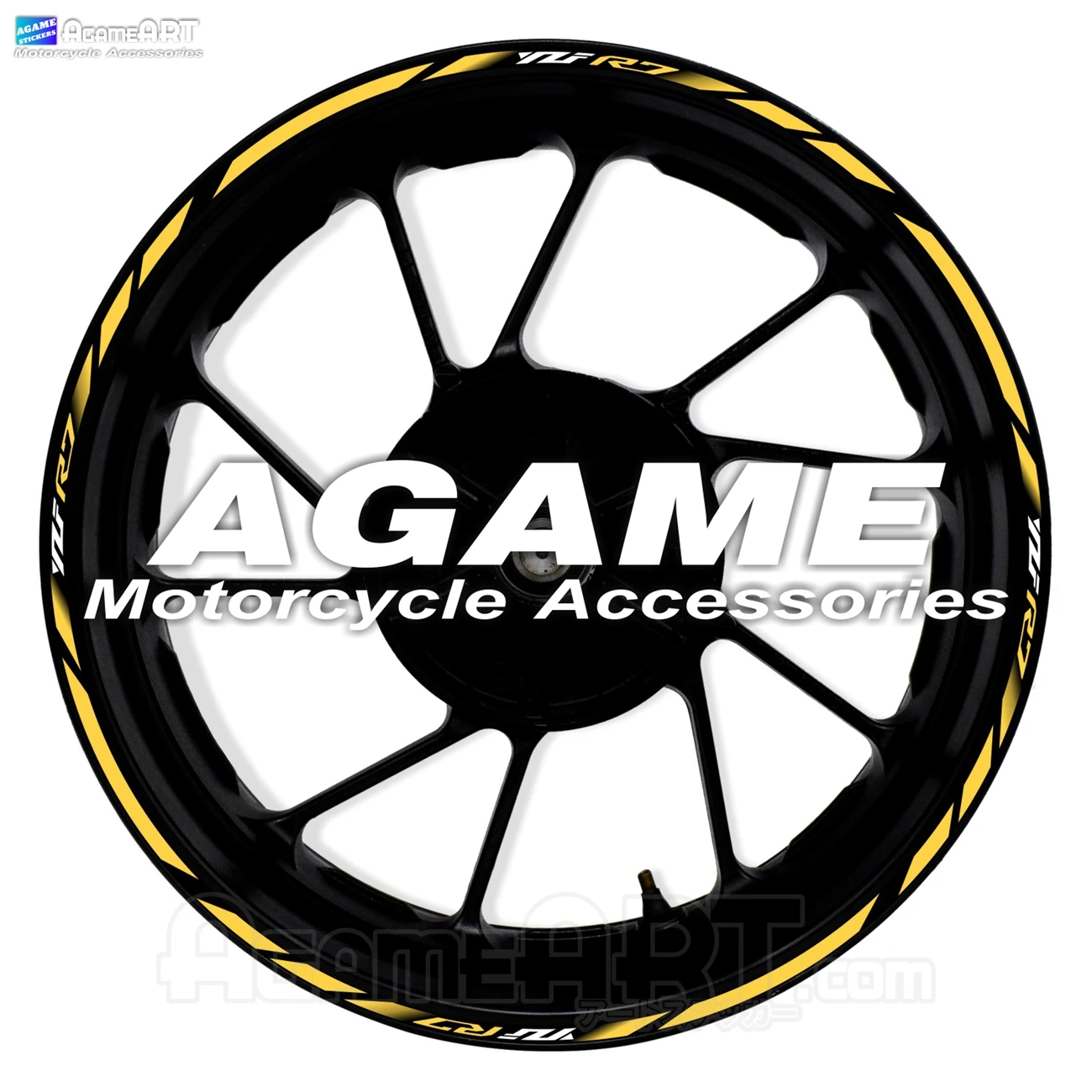 

For YZF R7 Motorcycle Wheel Stickers Waterproof Reflective 17" Front Rear Decal Rim Inside of Hub Decals Accessories