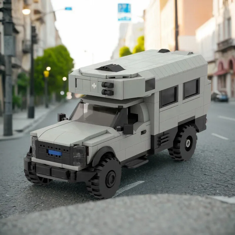 

MOC City внедорожный спорт автофургон строительные блоки открытый кемпинг модель автомобиля DIY детская головоломка сборка игрушки подарок на день рождения для мальчиков