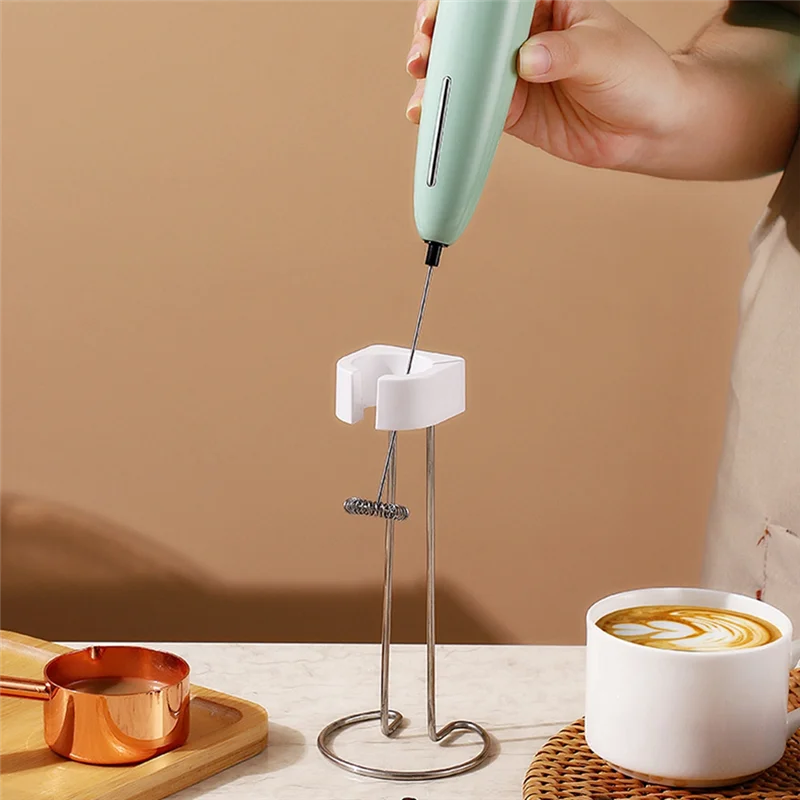 

BABZ-Electric Milk Frother For Coffee Frother Handheld Foam Maker - Electric Milk Frother Handheld Egg Beater With Stand-A Durab