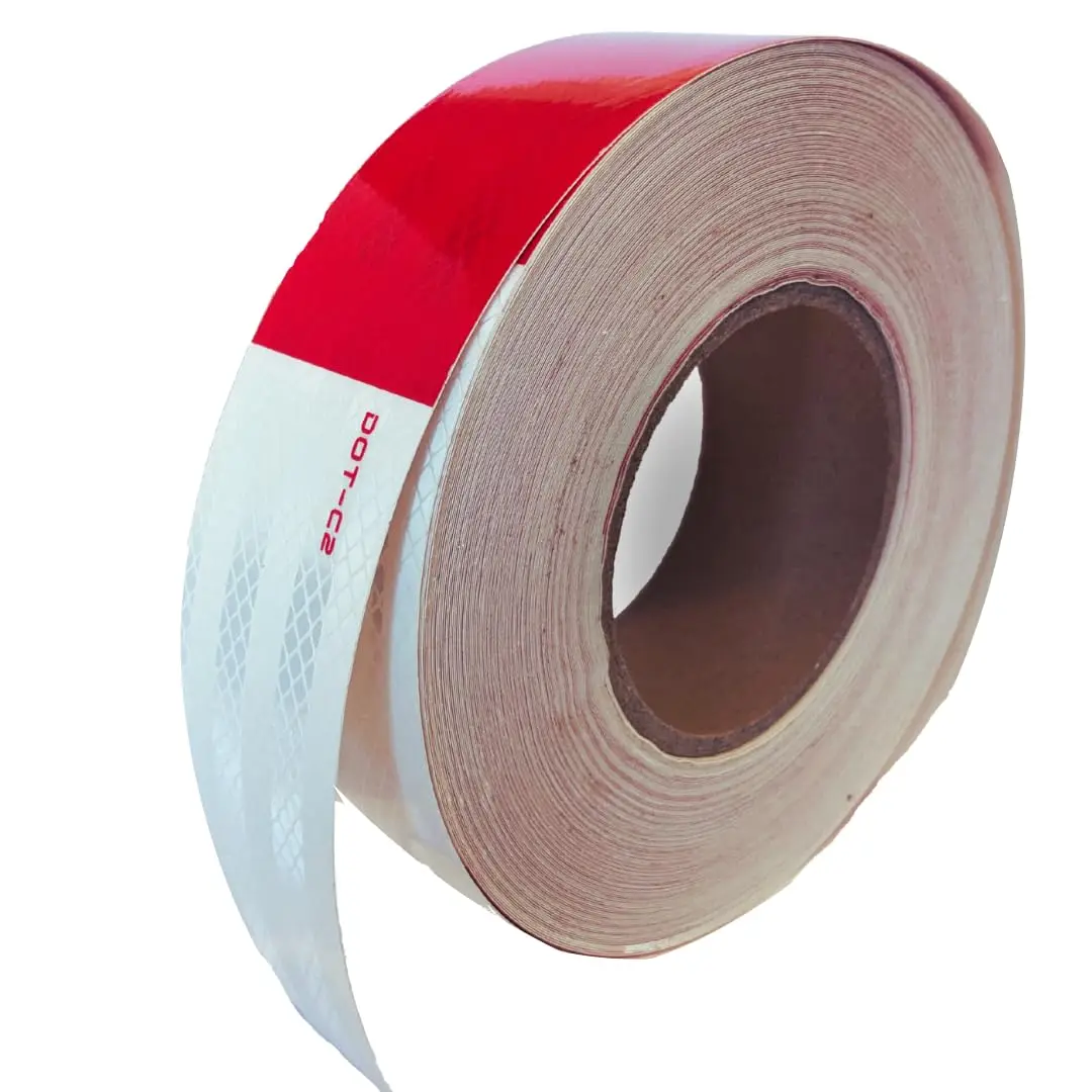 

Светоотражающая лента красно-белая, 2 дюйма x 150 футов, водонепроницаемая, для наружного применения, для прицепов, автомобилей, знаков