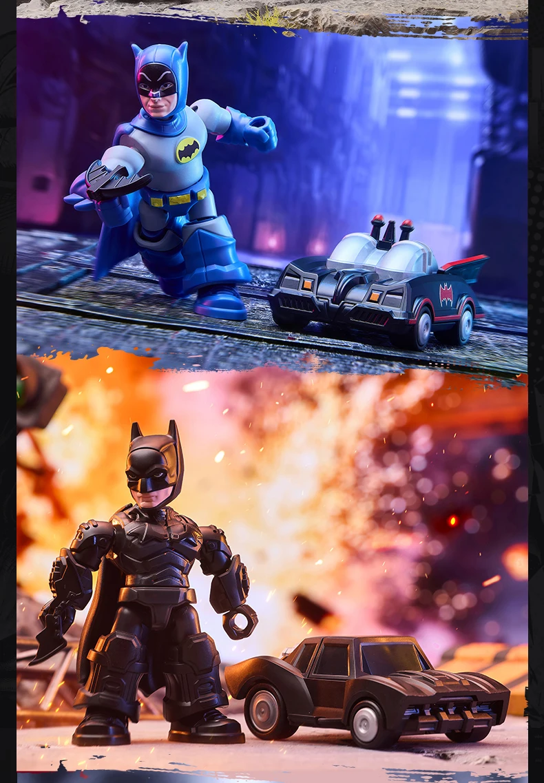 Genuine Blokees DC Marvel Hero Batman Star Edition Series Blind Box Toy Batman Motorcycle Collectible Perfect Christmas Gift