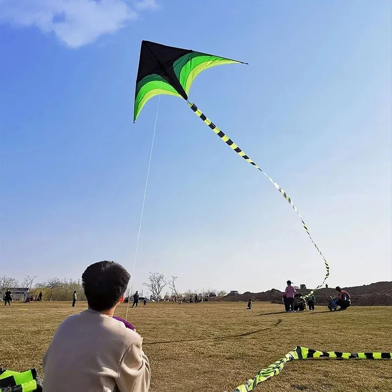 Adults Easy to Fly Large Huge Delta Kite Come with 5m Tail Easy to Fly Kite Outdoor Toy Large Delta Kite for Kids