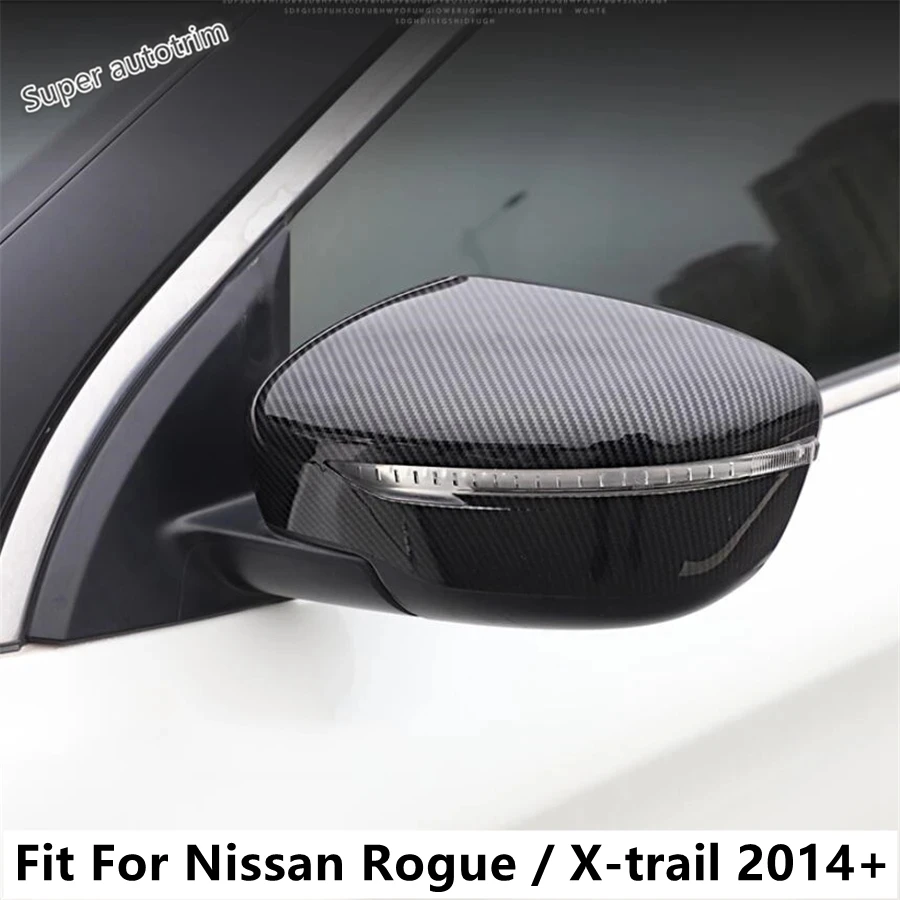 

Rearview Mirror Decoration Cover Trim For Nissan Rogue / X-trail 2014 - 2020 Chrome / Carbon Fiber Look Accessories Exterior