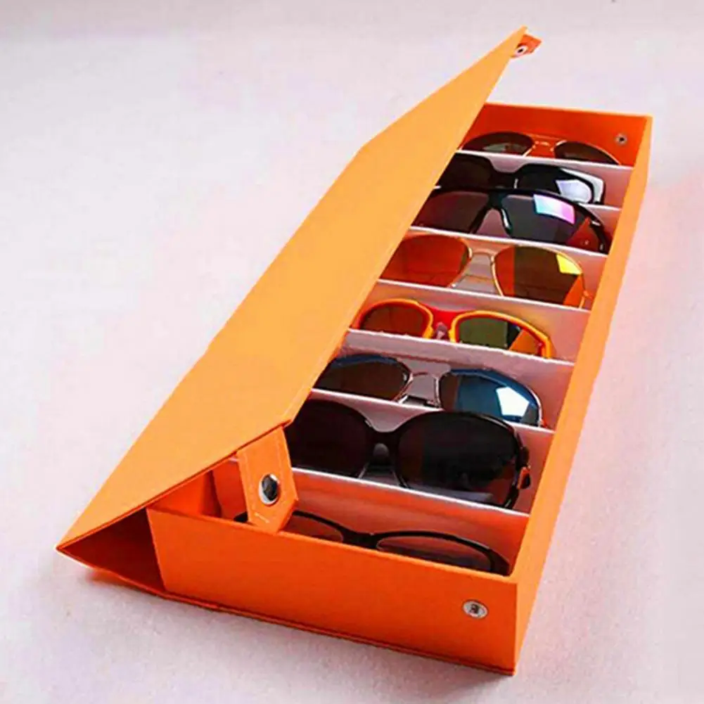 8 Grid Glasses Organizer for Men Women Glasses Storage Box Hard Shell Oxford Cloth Sunglass Storage Holder Glasswear Display Box