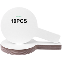 〔Rebecca〕10Pcs Double Sided Mini White Boards Handheld Small White Board Dry Erase Signs Auction Pad