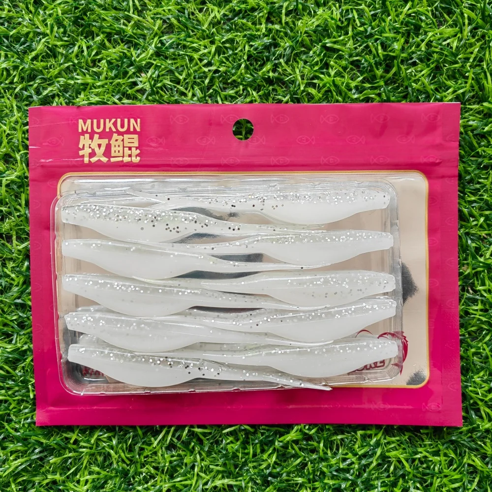 MUKUN 10 Stück Super Fluke 95mm 4,5g Künstliche Weichköder Leurre Souple Bass Pike Fishing Pike Minnow Angelköder – Detail 6