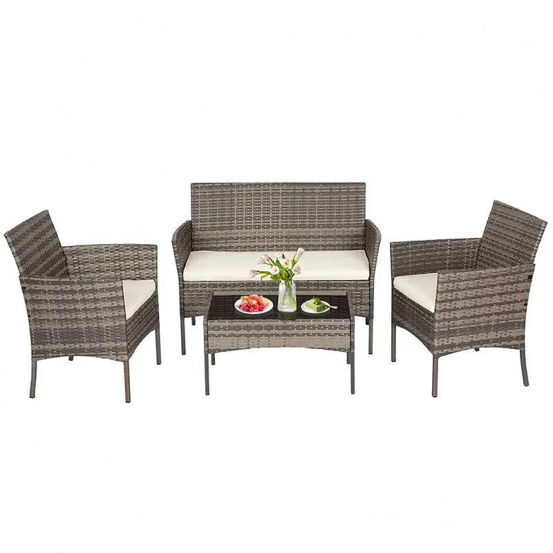 Garden Patio Furniture Outdoor Rattan  and Chairs Sets Rattan Sofapromote sales