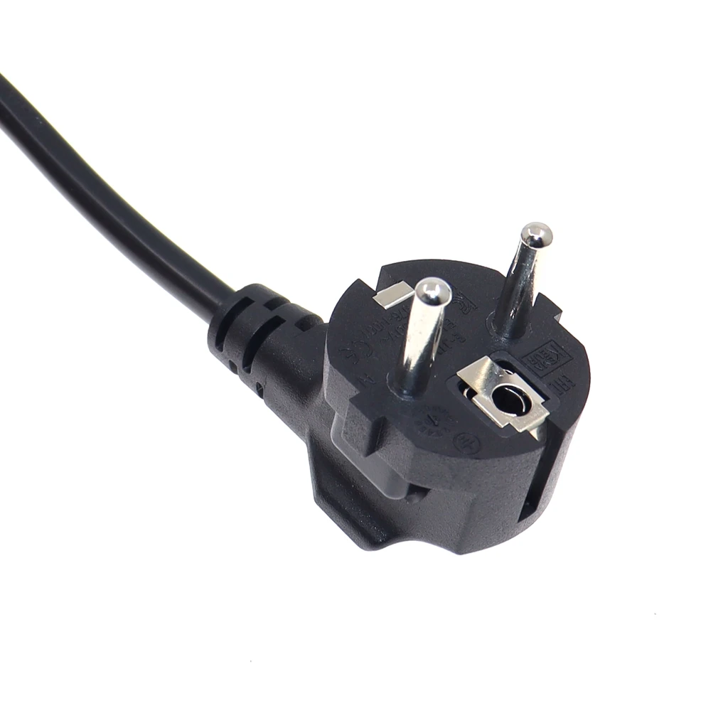 1ft European Short Travel Power Cord CEE7/7 Male To IEC 320 C5 Female for Laptop Notebook, Schuko To C5 Cord