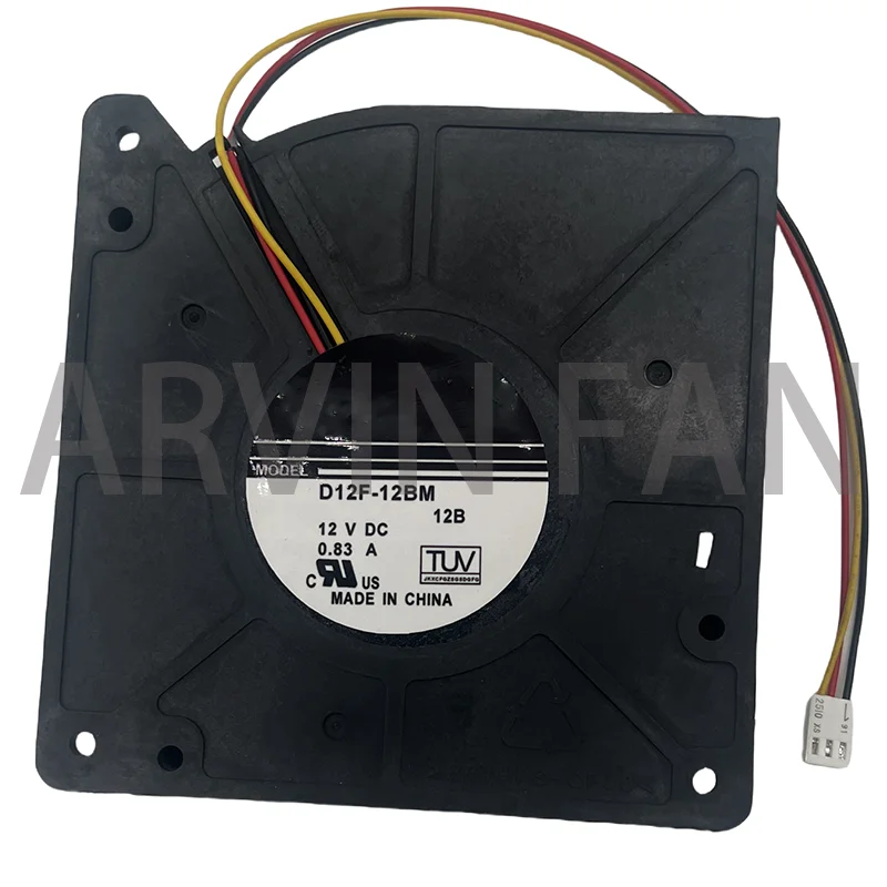 D12F-12BM 12B 12 سنتيمتر 120 مللي متر منفاخ 120X120X32mm DC12V 0.83A 3 خطوط مزدوجة الكرة الطرد المركزي توربو منفاخ العارض مروحة التبريد