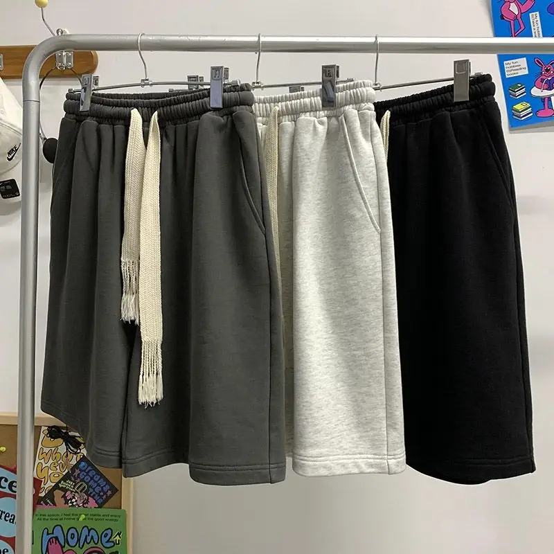 Men's High Street Retro Casual Fashion Cotton Shorts New Social Elegant Summer Sports Fitness Loose Short Trousers