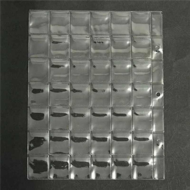 ABRW-40 PCS 42 Pockets Clear Coin Holders Folder Sheets Storage Cash Money Collection Album Creative PVC Albums Collecting
