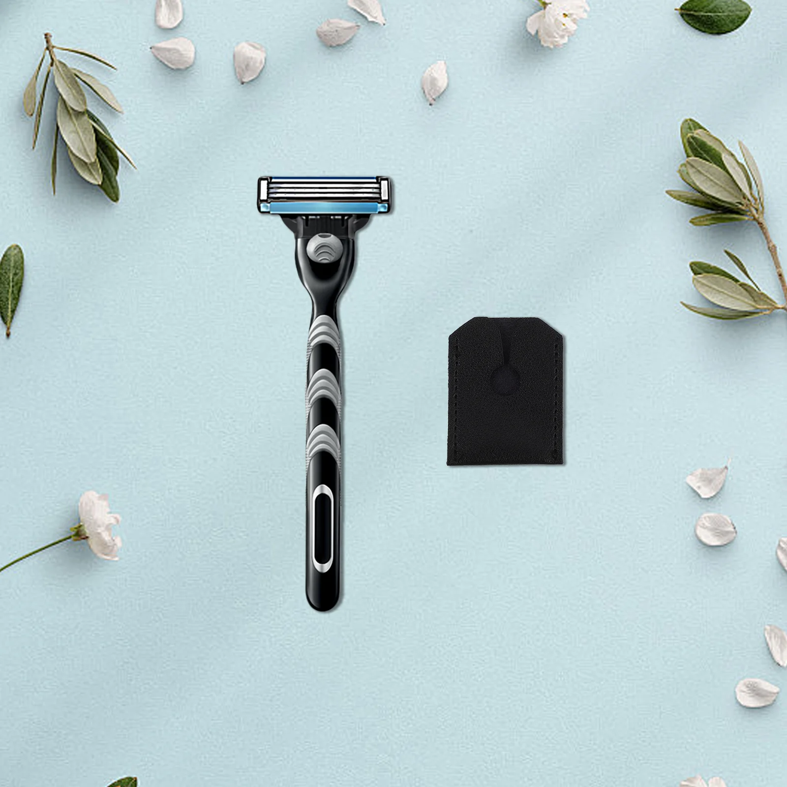 

6Pcs PU Razor Head Protector - Manual Razor Storage Case Travel Safety Cover Blade Preservation Sleeve for Men