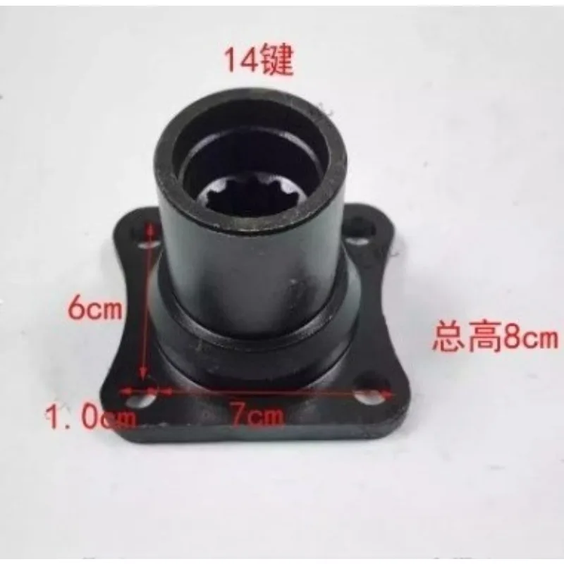 Front Axle Drive Shaft Flange 10/11/14 Key Spline Sleeve for Lovol Oubao 1004/1204/1504 Tractor Parts