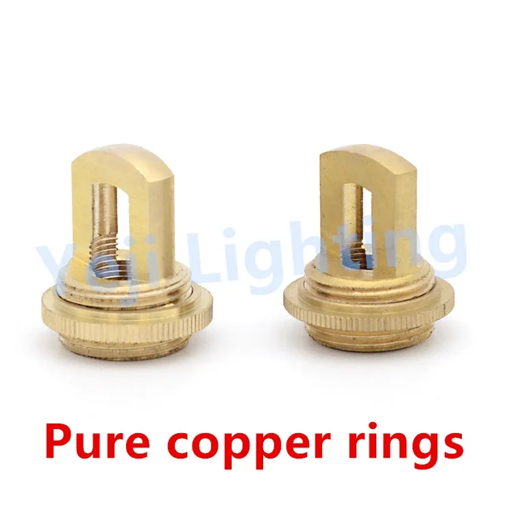 Pure copper rings M12 thread brass hook M10 nut rustproof for ceiling rose lamp base chandelier retro lighting accessories DIY