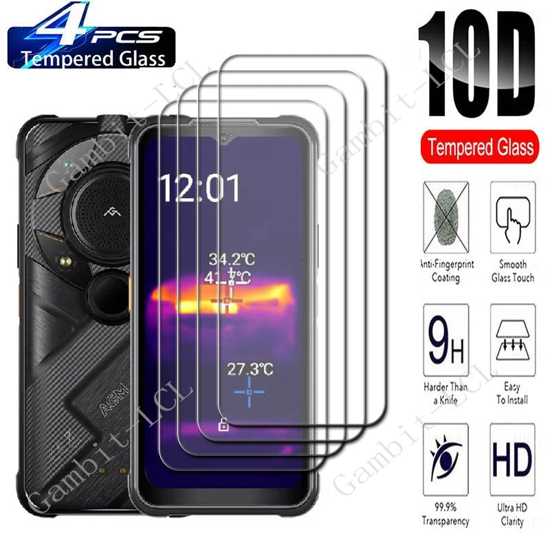 4PCS For AGM G2 Guardian (G2 GT) Screen Protective Tempered Glass ON AGMG2 AGMG2Pro G2Pro G2Guardian Protection Cover Film