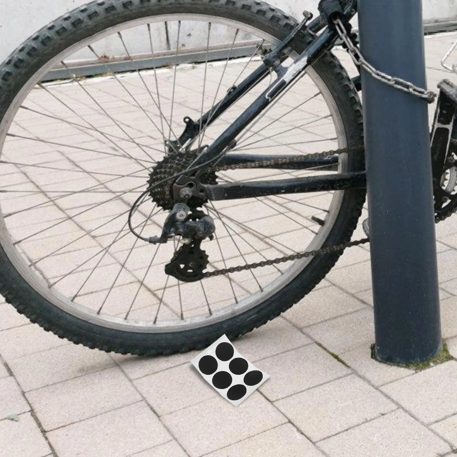 

60pcs Bicycle Tire Repair Patch Self-Adhesive Bike Tube Patch Repair Tool For Mountain Road Bike Flat Fix Glue-Free Heavy Duty