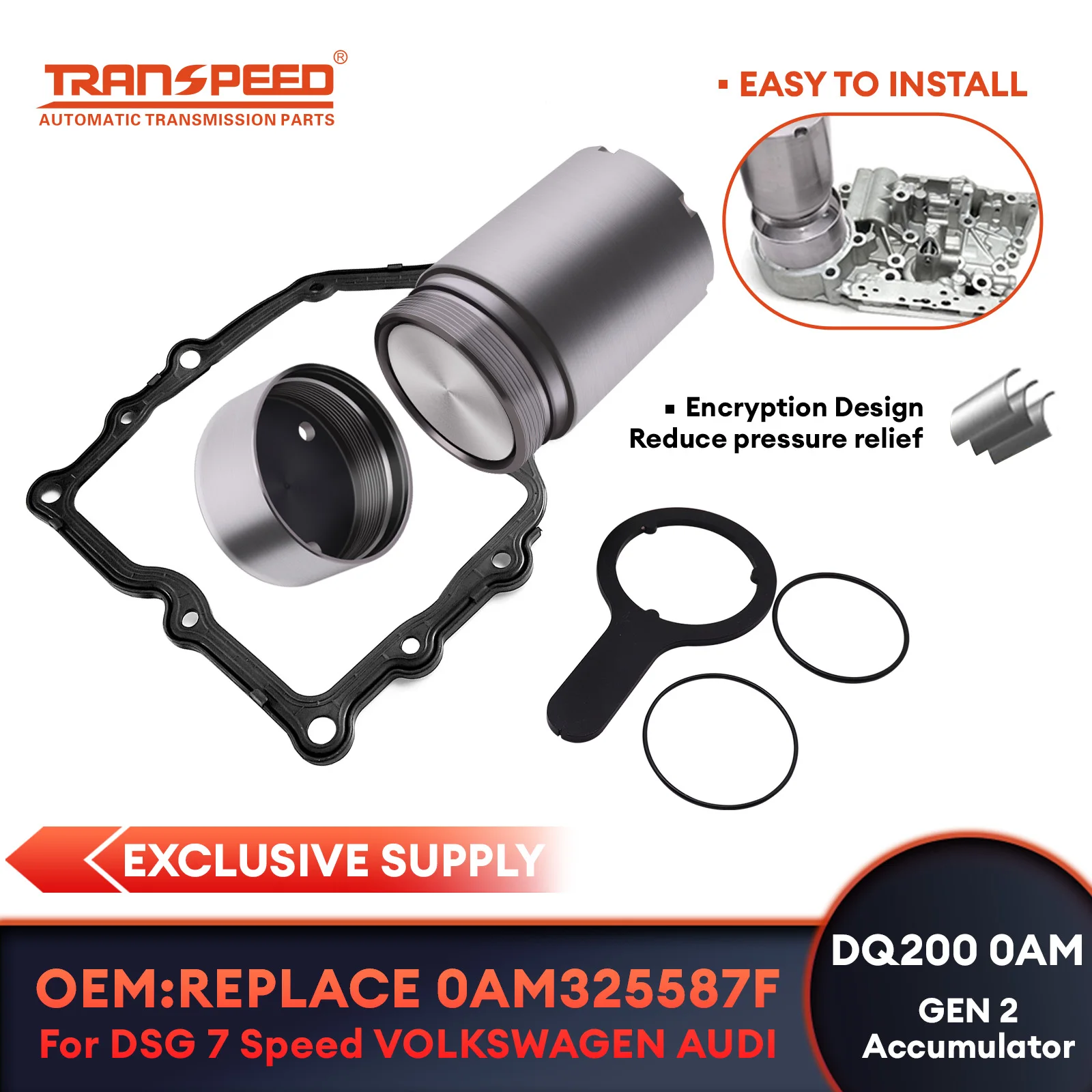 Transspeed dq200 0am acumulador de transmissão valvebody kit reparo mecatrônico dsg 7 0am325587f para vw transporter golf 7 audi a3
