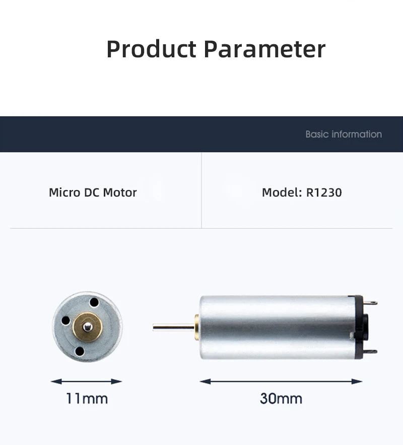 Motor Listrik R1230 Mainan Remote Control Mikro Motor Kipas Mini Alat Kecantikan Pijat DC 3v 3.7v Motor Kecil