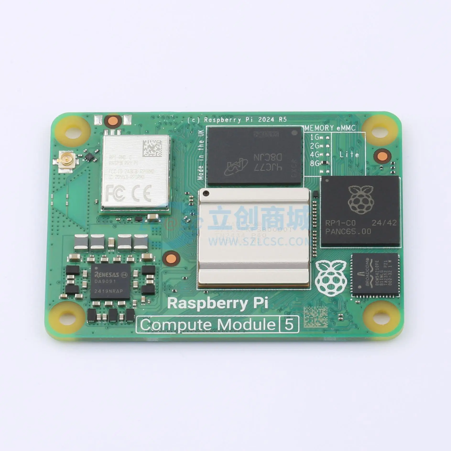 Raspberry Pi CM5108000-(Compute-Module-CM5,-8GB-RAM/0GB-eMMC,-Wireless) Raspberry Pi