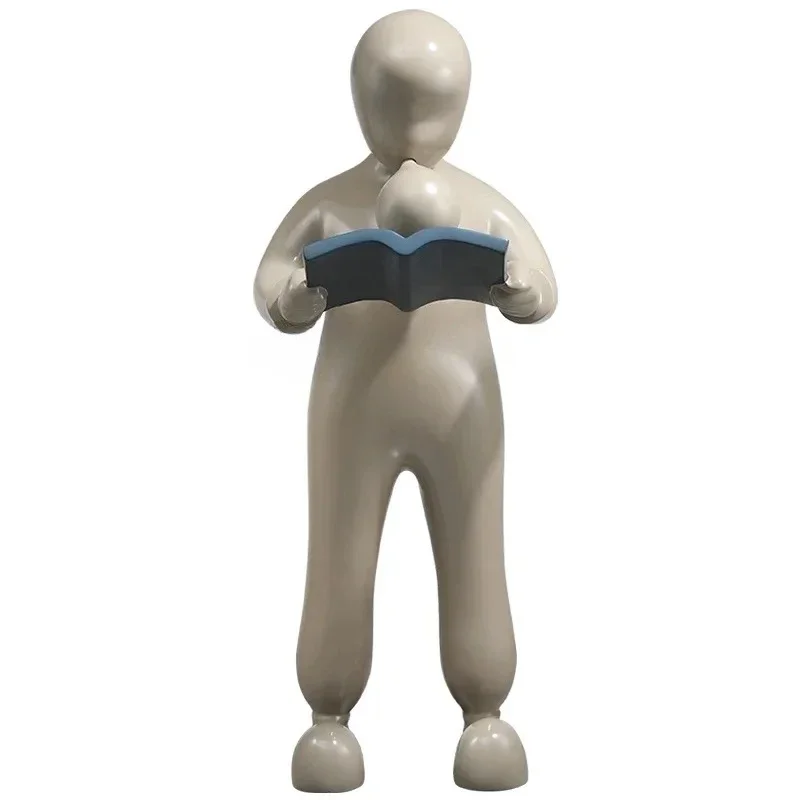 TT53Sales Office Fiberglass Creative Figures Large Ornament Shopping Mall Book City Entrance Soft Decoration Art Sculpture