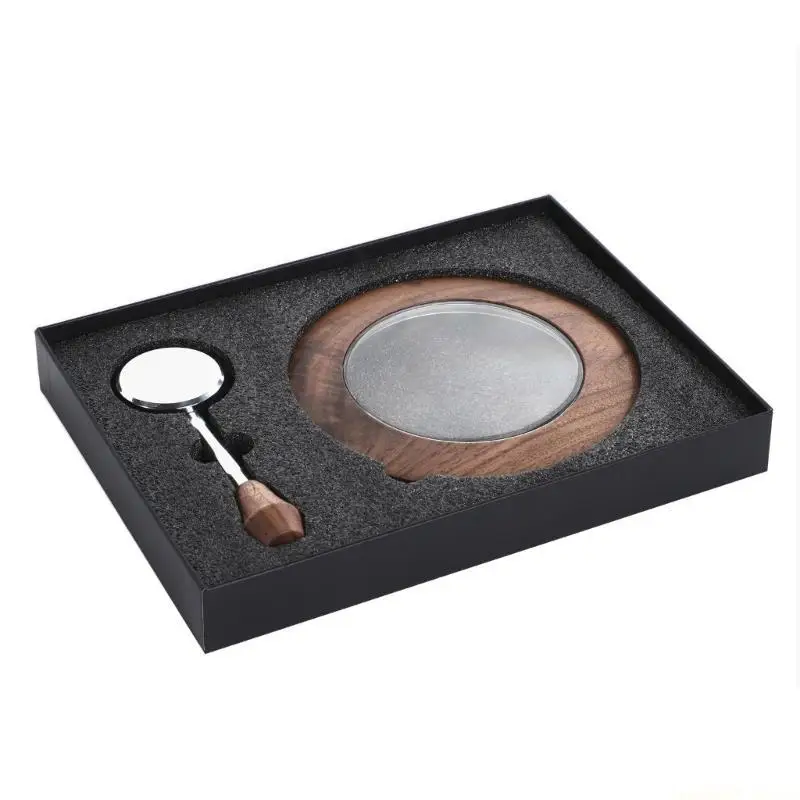 D0AB Coffee Machine Steam Lever And Walnut Dose Hoppers Cover for 870 875 876 Modification Coffee Accessories Enduring