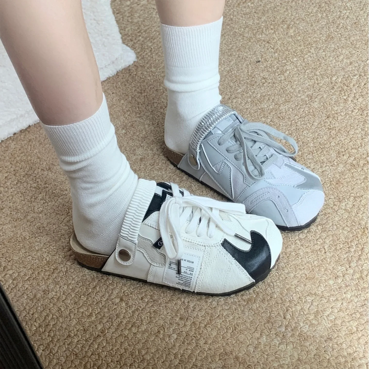 

Women's semi-slippers classic summer casual shoes flat shoes slippers simple sports shoes