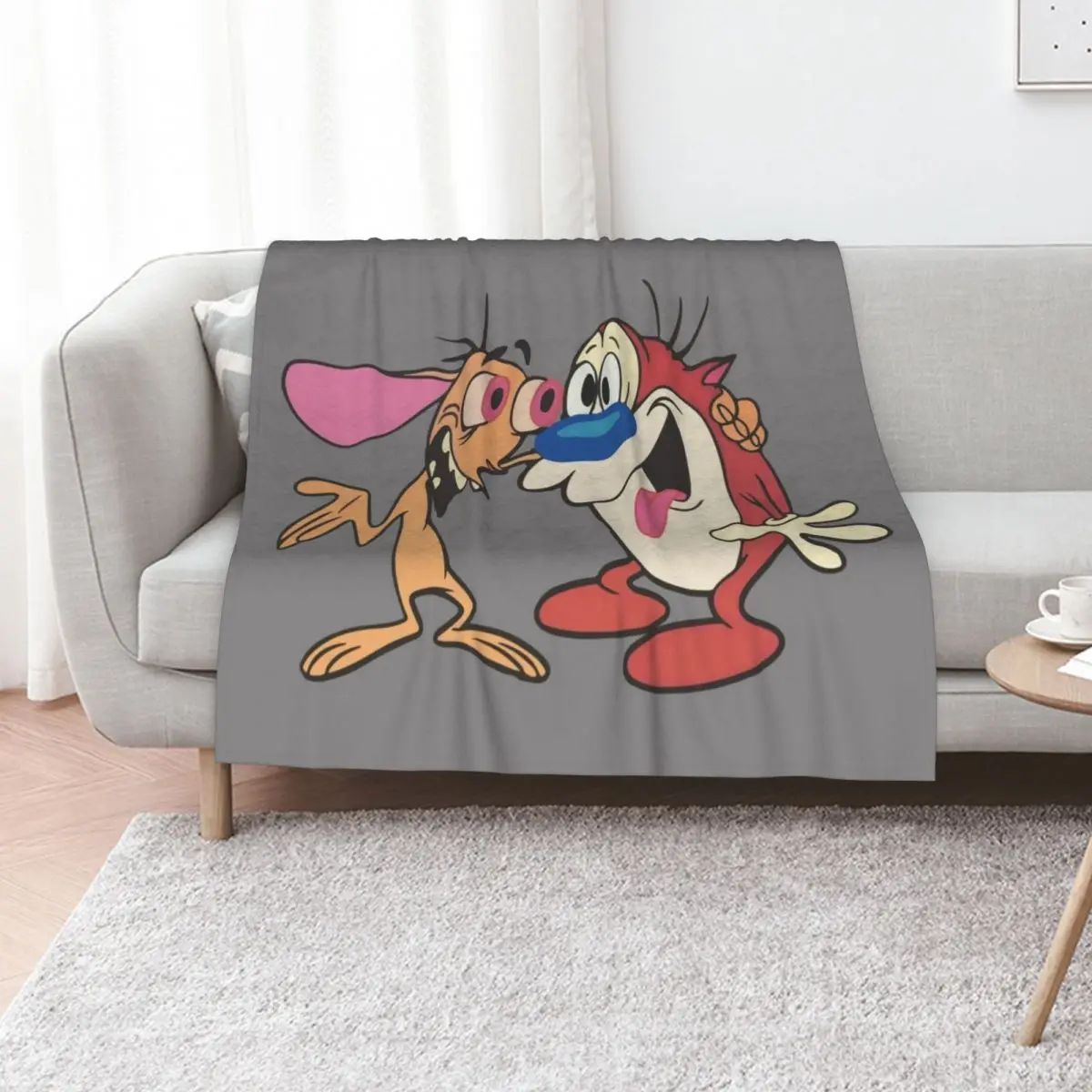 Ren and Stimpy BFF Throw Blanket Fashion Sofas Beach Blankets For Baby Quilt Luxury Brand Hair Blankets