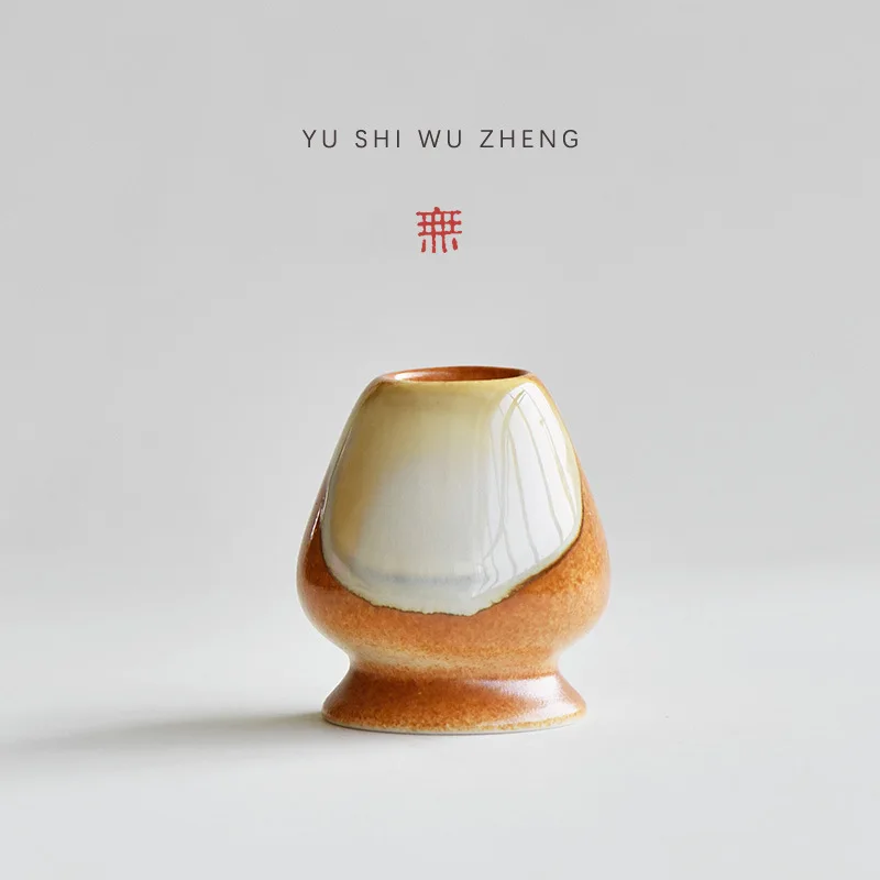 Japanese style rough pottery tea, Xian Li creative, Bai Ben Li matcha, brush holder tea ceremony pairing