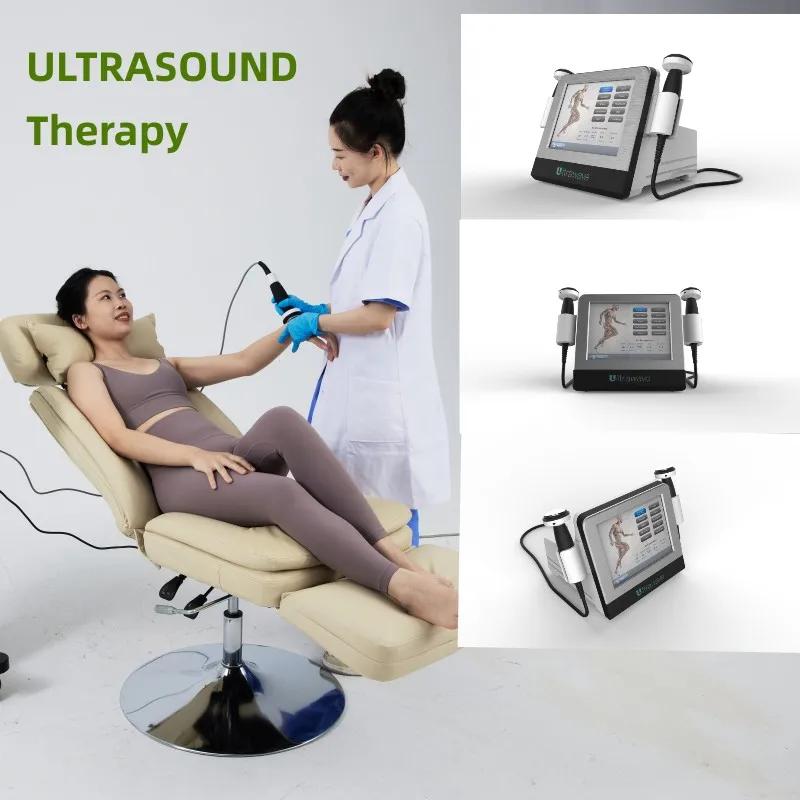 

1MHz Ultrawave Ultrasound Physiotherapy Machine Chronic Strains And Sprains Physical Therapy Equipment With 2 Handles