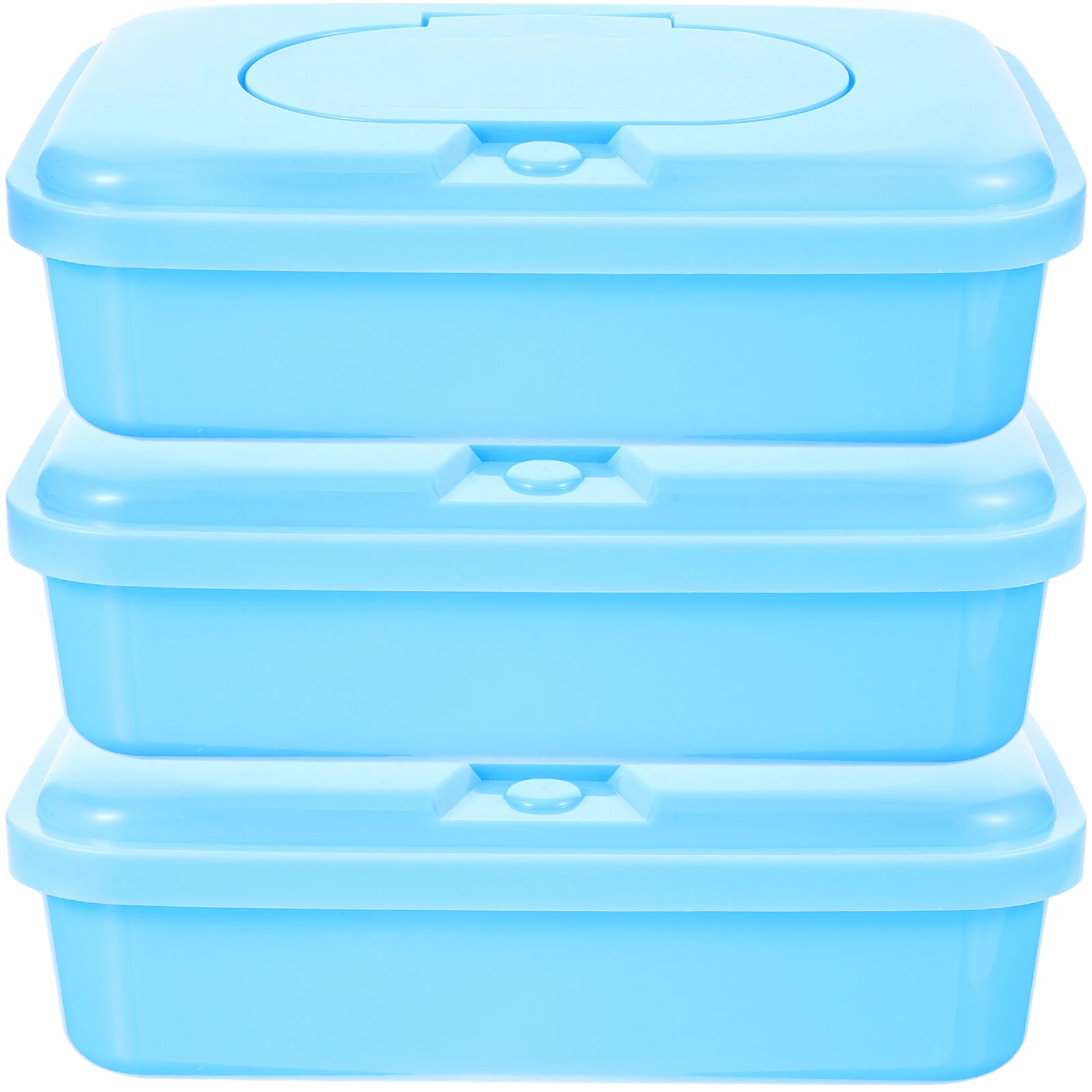 

3Pcs Wipes Container with Lid Reusable Wipe Box for Bedroom Room Kitchen Portable Dispenser Organizer Prevents Drying Sturdy