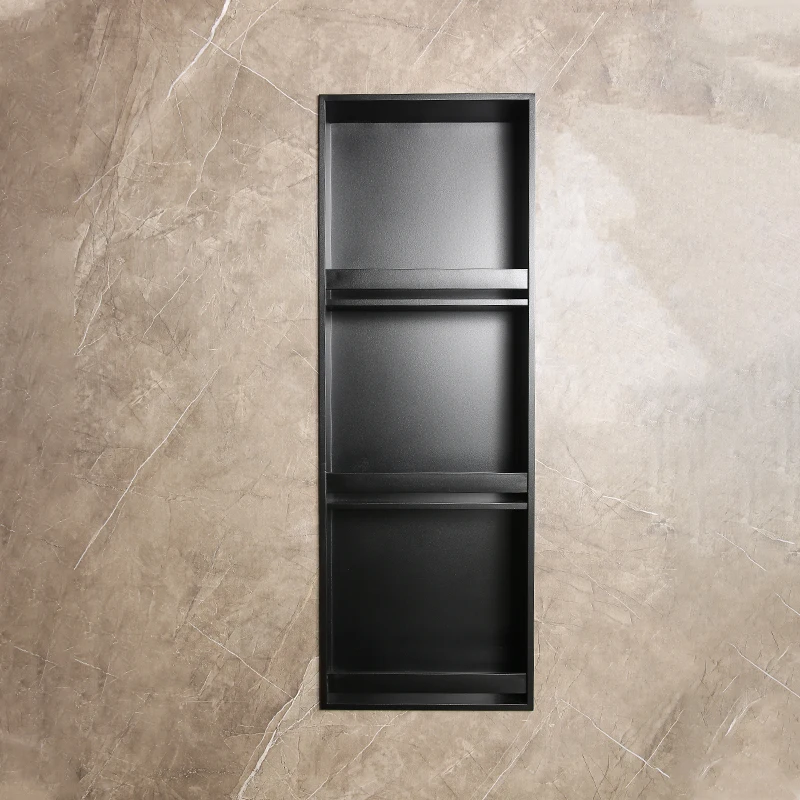 

Stainless steel niche embedded embedded toilet bathroom shower embedded cabinet finished rack baffle can be customized