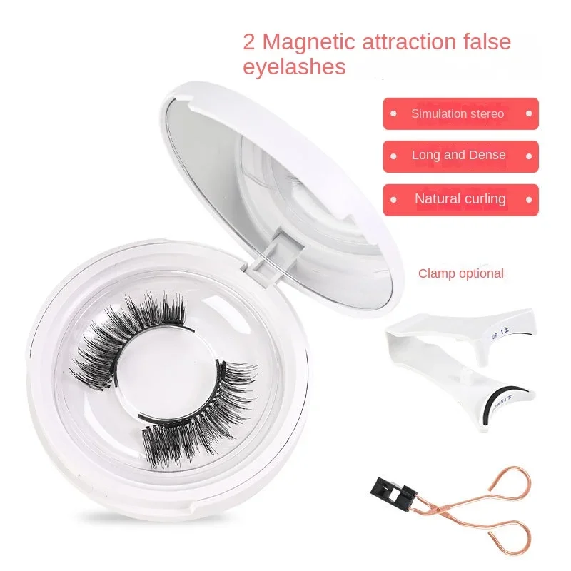 

2 Magnetic Eyelashes Natural Look Wispy Magnetic Lashes with Applicator Reusable Magnetic Eyelashes No Glue Needed no Eyeliner