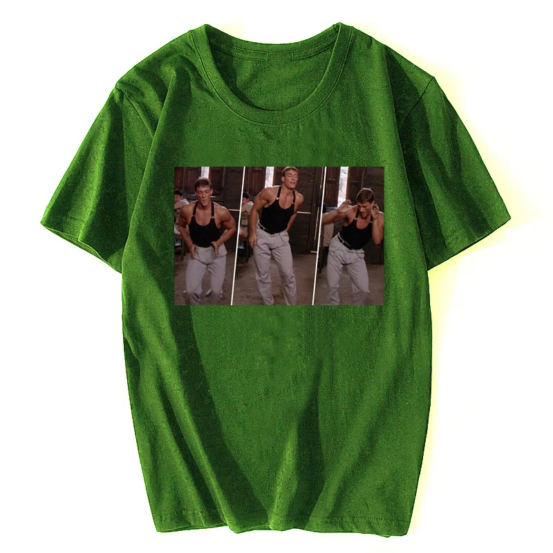 Funny Kickboxer Movie Jean Claude Van Damme Dance Scene T Shirt Men Cotton O-neck T-shirt Hip Hop Tees Tops Clothing