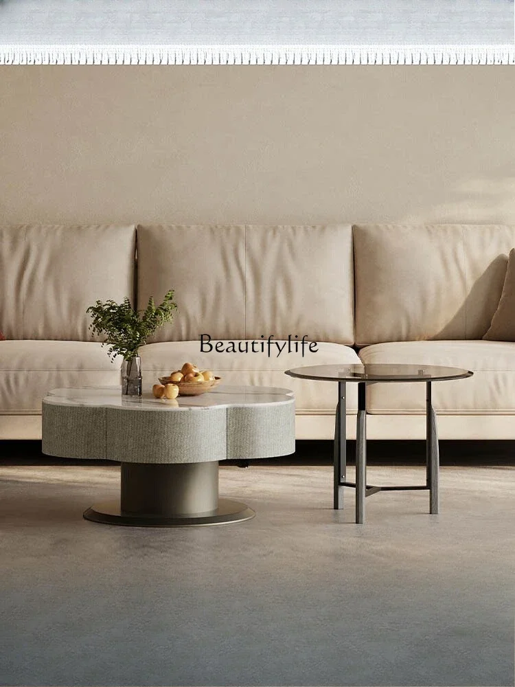 10 * mesa de centro de vidro minimalista italiana sala de estar casa luz luxo high-end mesa de centro em formato especial