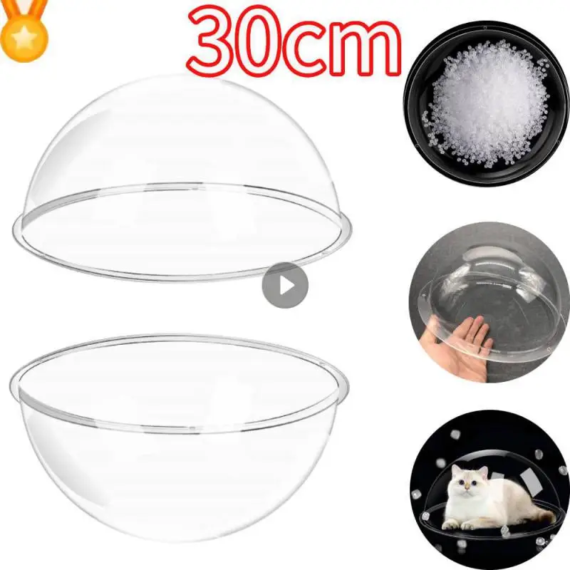 30cm Cat Nest DIY For Fence Transparent Pet Peek Look Out Durable Dome Acrylic Sheet GlassHemispherical Window GIFT Pet Products