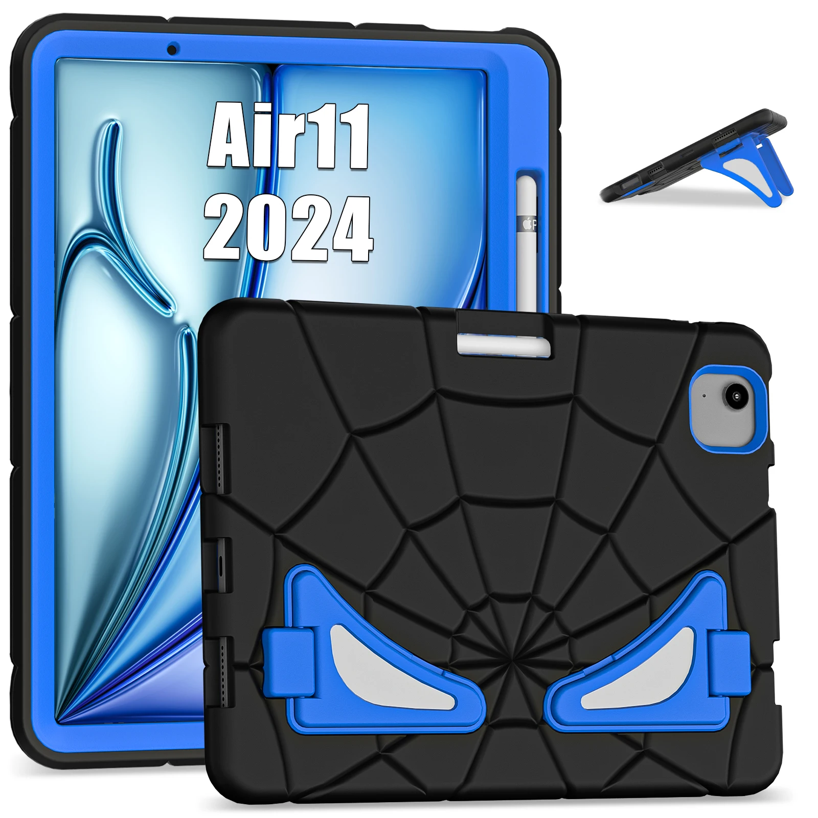 Tablet Pc Protective Case Spider A1 Model Suitable for iPad Air 11inch M3 (2025)/M2 (2024) with Stand 10 Colors Available