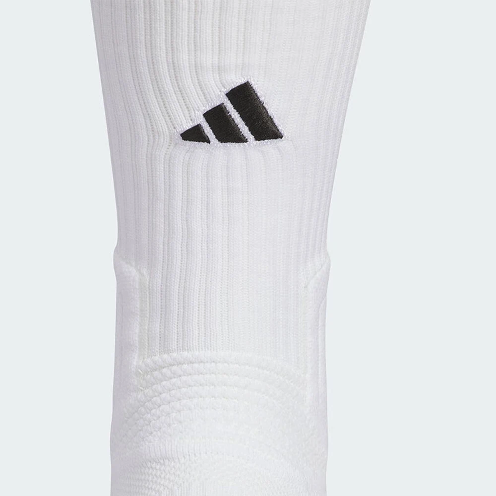 جوارب كرة السلة Adidas SLCT SOCK قطعة واحدة باللون الأبيض، مبطنة، غير قابلة للانزلاق للرياضة للجنسين