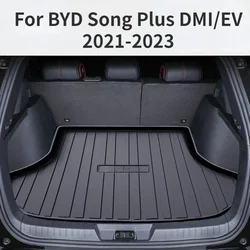 Bagagliaio di un'auto Zerbino Scatola di Immagazzinaggio Pad Per BYD Song Plus DMI/EV 2021-2023 Auto Baule Posteriore Cargo Zerbino Copriletto Tappeto Fango protezione impermeabile