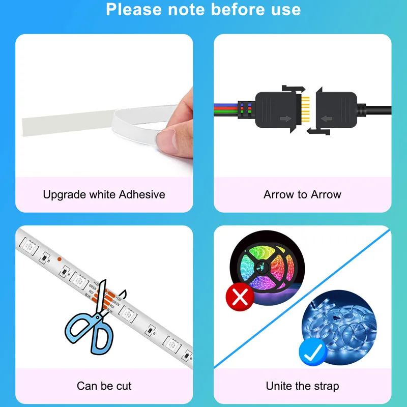 Bluetooth RGB Decoration Room Bedroom LED Light With USB LED Backlight Desktop Display TV 5V Ramadan Holiday Creative Lighting