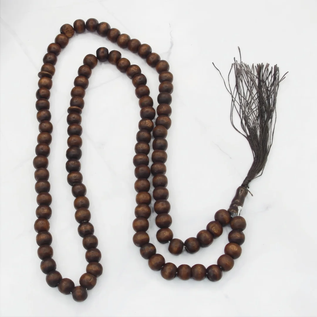 Sandalwood Tasbih 99 10mm Islamic Prayer Beads Tasbeeh Muslim Rosary Misbaha Tesbih Sibha Muslim Mala Worry Beads Prayer Counter