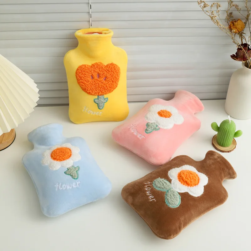 1000ml/2000ml New Cute Warm Water Bag PVC Hot Water Bag Water-filling Thickening Explosion-proof Warm Belly Hand Warmer Bag