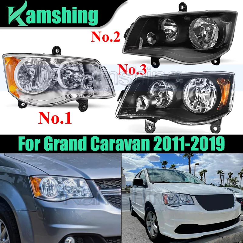 

1 пара фар переднего бампера для Grand Caravan 2011-2019 Chrysler Town & Country 2008-2016, фара, фара