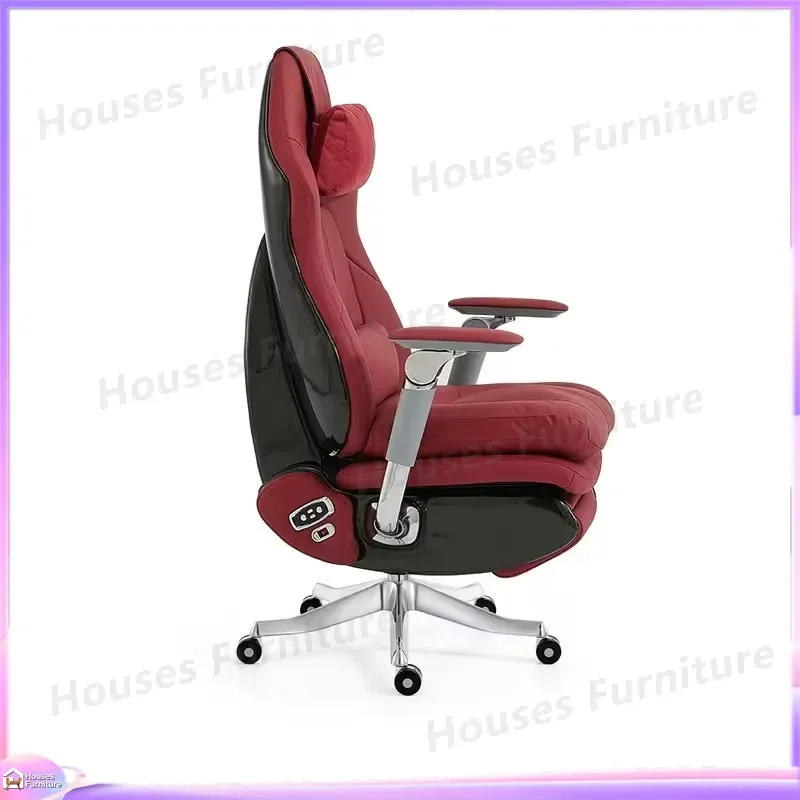 Premium Gaming Chair with Lift Tilt Function First Layer Cowhide Strong Metal Base Ergonomic Design for Esports PC